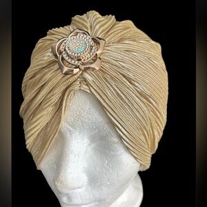 Vintage gold crystal Etoile style turban